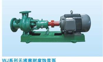 WJ No-Choke Corrosion-Resisting Slurry Pump